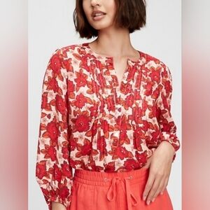 Gap Long Sleeve Pintuck Top